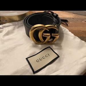Gucci Raw Edge Leather Belt